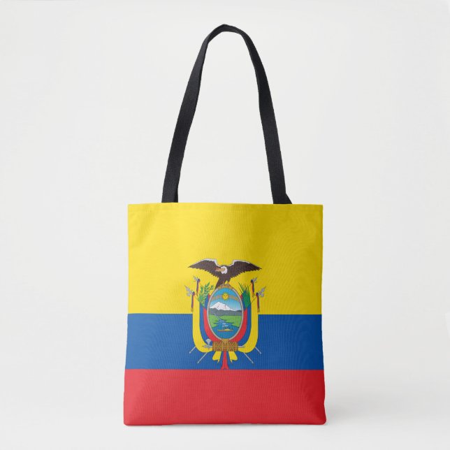 Ecuador Flag Tote Bag (Front)