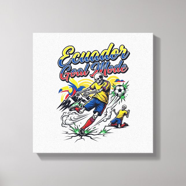 Ecuador Goal Mode Skeleton Striker Nations Dynamic Canvas Print (Front)