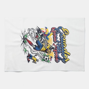 Ecuador Goal Mode Skeleton Striker Nations Dynamic Kitchen Towel