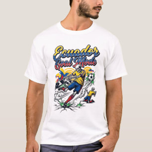 Ecuador Goal Mode Skeleton Striker Nations Dynamic T-Shirt