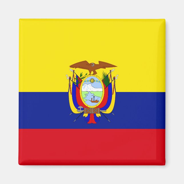 Ecuador High quality Flag Magnet (Front)