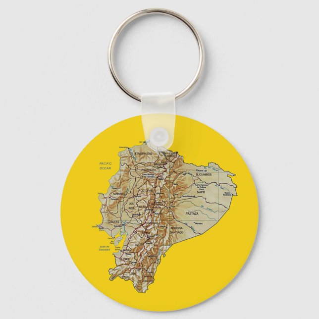 Ecuador Map Keychain (Front)