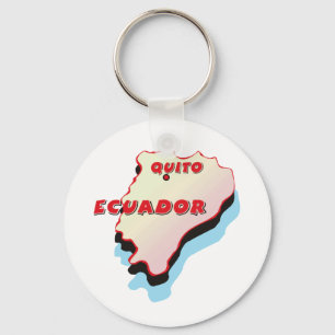 Ecuador Map Keychain