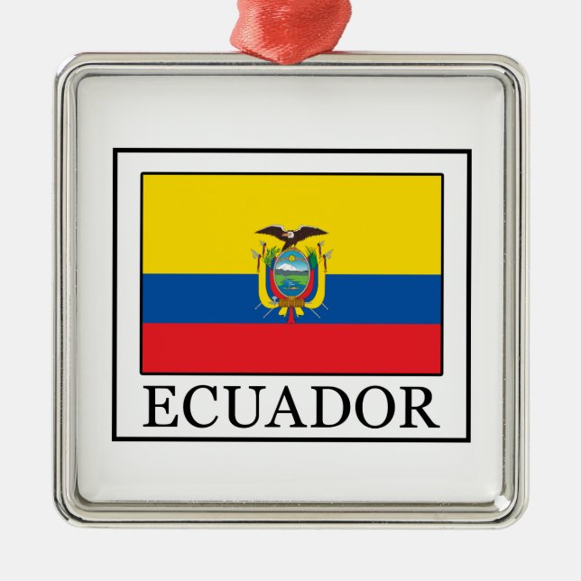 Ecuador Metal Ornament (Front)