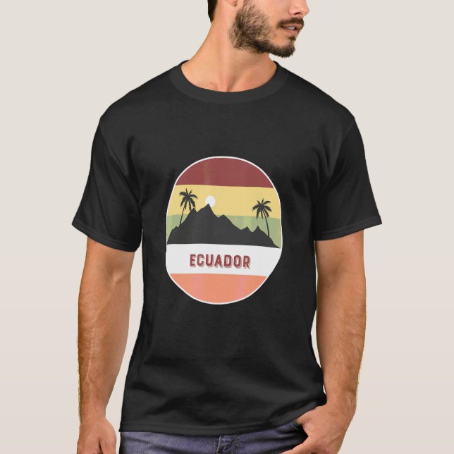 Ecuador Mountain And Palms T-Shirt (Front)