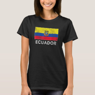 Ecuador National Flag Distressed For Men Women Kid T-Shirt
