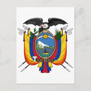 Ecuador Official Coat Of Arms Heraldry Symbol Postcard