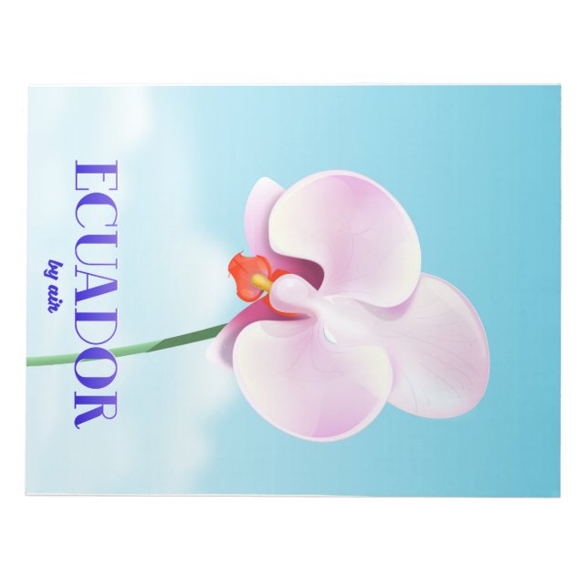 Ecuador orchid travel poster notepad (Front)