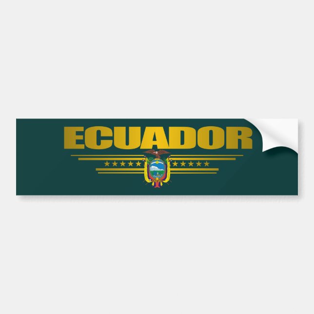 "Ecuador Pride" Bumper Sticker (Front)