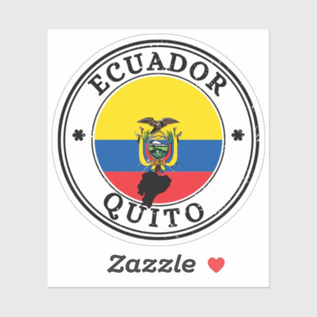Ecuador Quito La Mitad Del Mundo Seal Sticker Roun (Sheet)