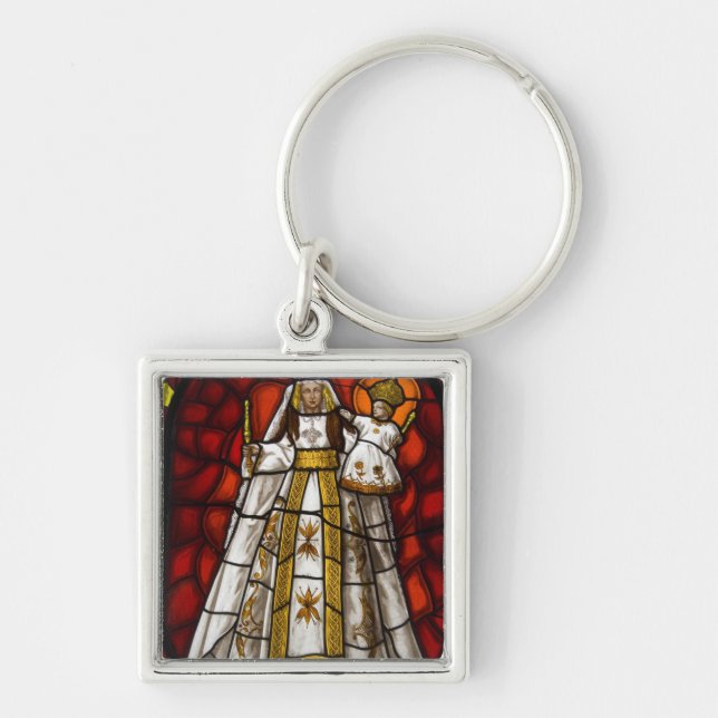 Ecuador, Quito. Statue of the winged Virgin 2 Keychain (Front)