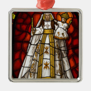 Ecuador, Quito. Statue of the winged Virgin 2 Metal Ornament