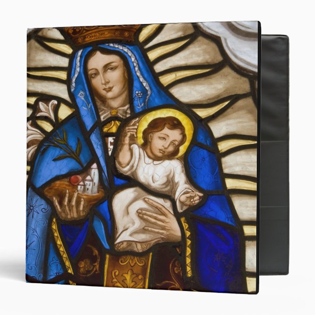 Ecuador, Quito. Statue of the winged Virgin Binder (Front/Inside)