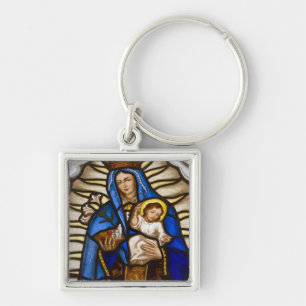 Ecuador, Quito. Statue of the winged Virgin Keychain