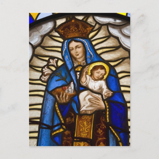 Ecuador, Quito. Statue of the winged Virgin Postcard (Front)