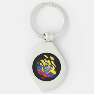 Ecuador Ripped Flag Keychain