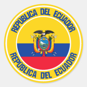 Ecuador Round Emblem Classic Round Sticker