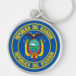 Ecuador Round Emblem Keychain