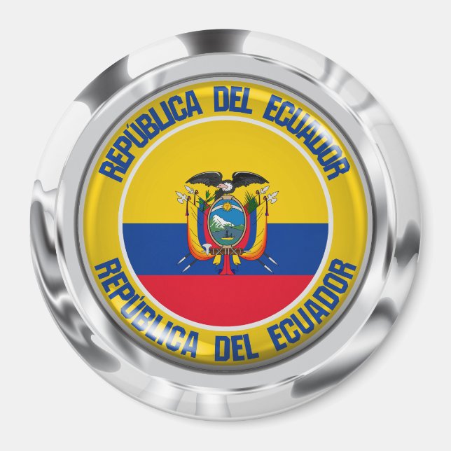 Ecuador Round Emblem Magnet (Front)