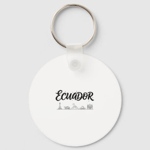 Ecuador Skyline Travel Vacation Outfits Keychain