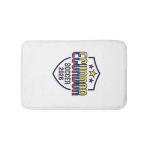Ecuador Soccer 2026 Soccer Bold Country Typography Bath Mat