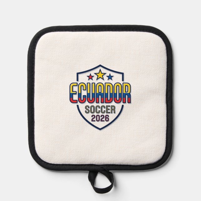 Ecuador Soccer 2026 Soccer Bold Country Typography Pot Holder (Front)
