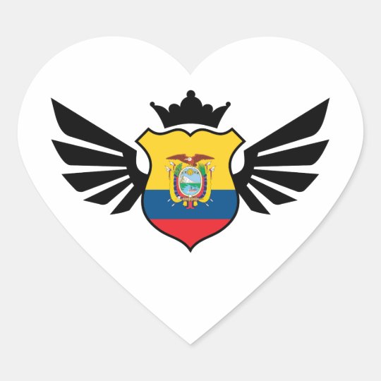 Ecuador soccer heart sticker