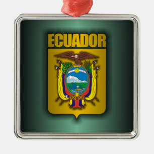 "Ecuador Steel" Metal Ornament