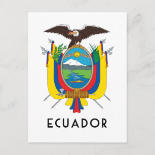Ecuador - symbol/coat of arms/flag/colours/emblem postcard