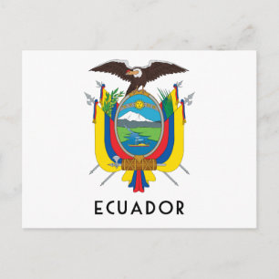 Ecuador - symbol/coat of arms/flag/colours/emblem postcard