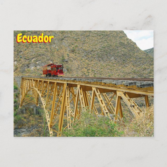 Ecuador train postcard (Front)