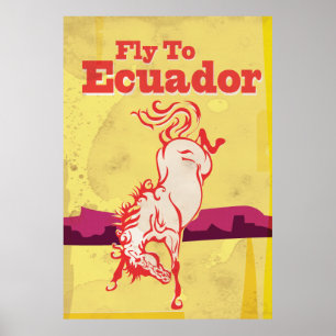 Ecuador Vintage Travel Poster
