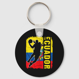 Ecuadorian Basketball Player Ecuador Flag Basketba Keychain