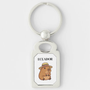Ecuadorian Capybara Chibi: Pride and Sweetness Keychain