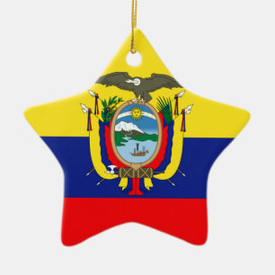 Ecuadorian Flag Ceramic Ornament