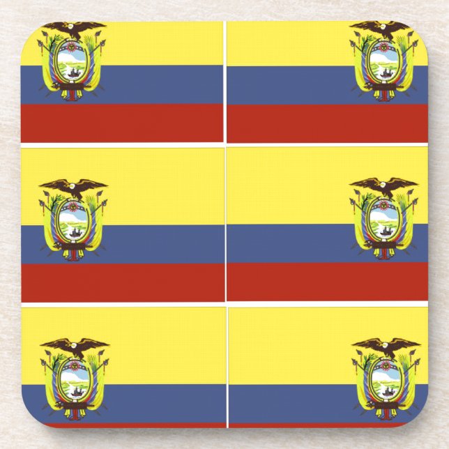 ecuadorian flag coaster (Front)