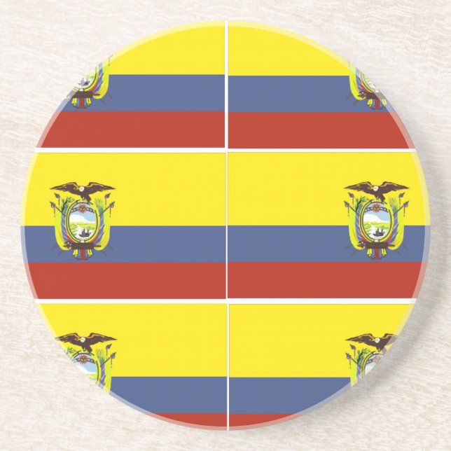 ecuadorian flag coaster (Front)