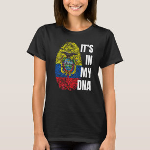 Ecuadorian Flag Dna Fingerprint Ecuador T-Shirt