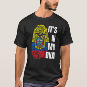 Ecuadorian Flag Dna Fingerprint Ecuador T-Shirt