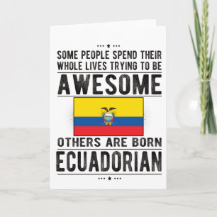 Ecuadorian Flag Ecuador Heritage Ecuadorian Roots Card