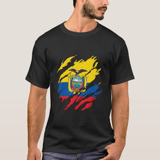 Ecuadorian Flag Ecuador T-Shirt (Front)