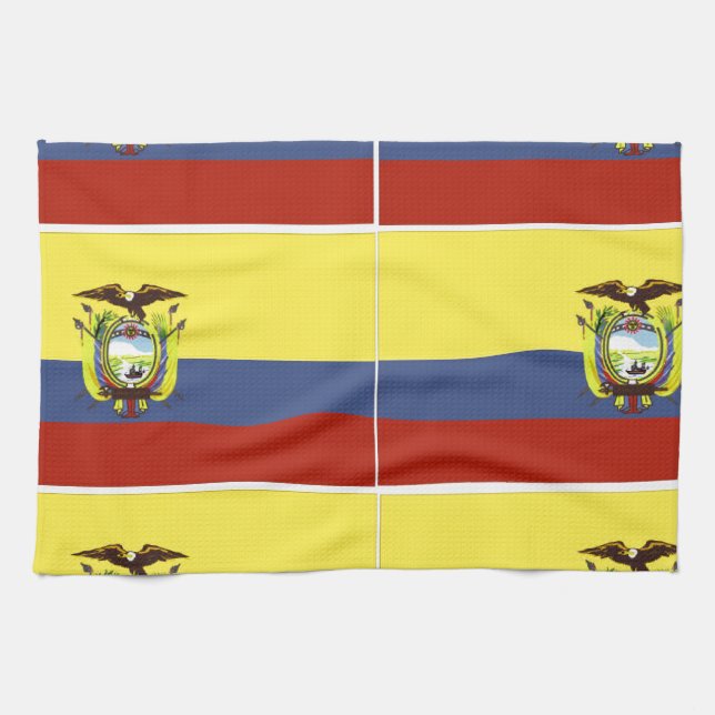 ecuadorian flag kitchen towel (Horizontal)