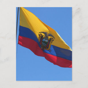 ecuadorian flag postcard