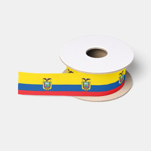 Ecuadorian flag ribbon satin ribbon (Spool)