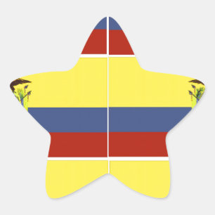 ecuadorian flag star sticker