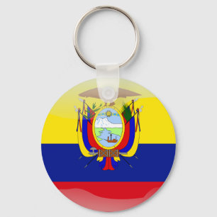 Ecuadorian glossy flag keychain