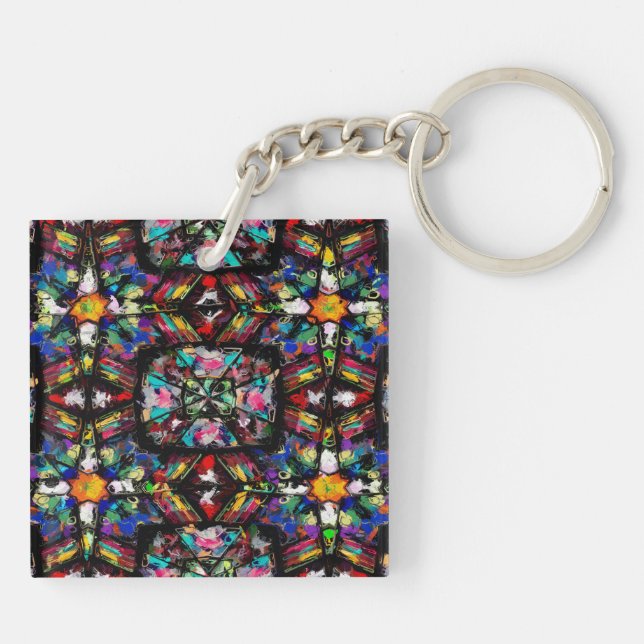 Ecuadorian Stained Glass Keychain (Back)