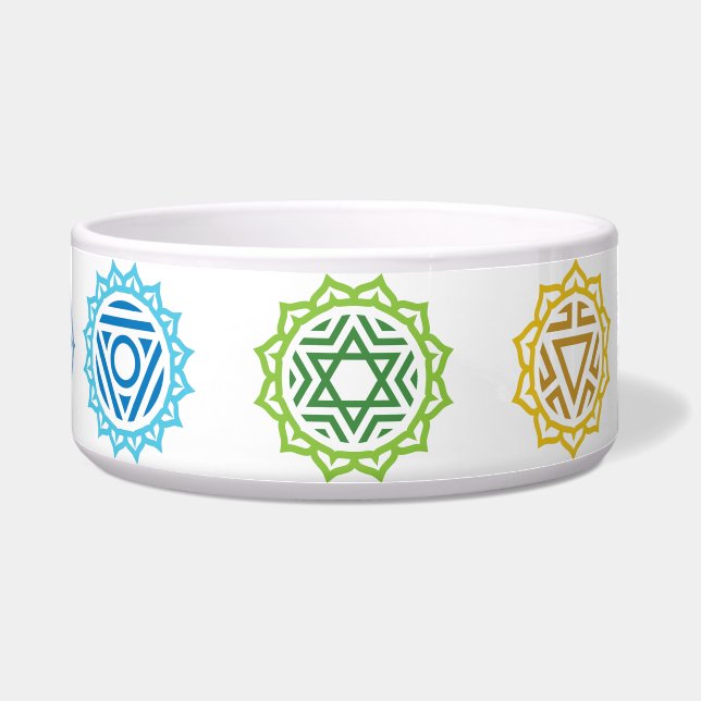 Écuelle 7 Chakras Energy Large Chien Bowl (Devant)