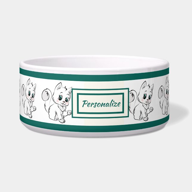 Écuelle Adorable Cute Kitten Motif Chien de chat (Devant)