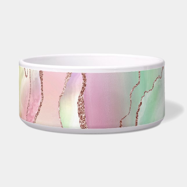 Écuelle Agate de pastèque | Neo Mint Green et Cassis Pink (Devant)